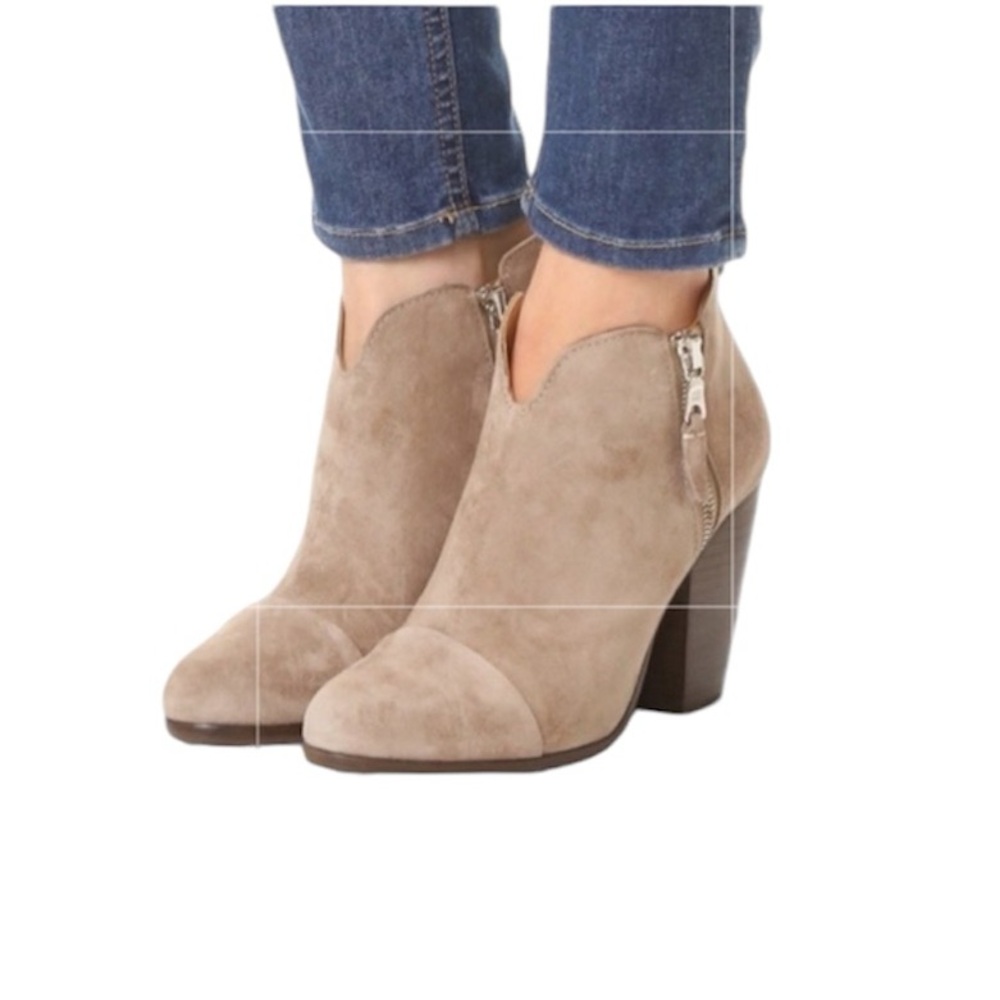 rag & bone Tan/gray Suede Ankle Boots